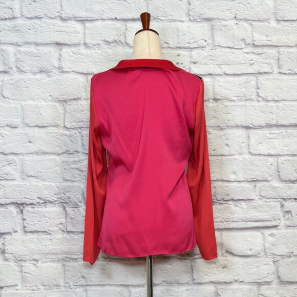 Elie Tahari Silk Abstract Print Blouse - Picture 2 of 9